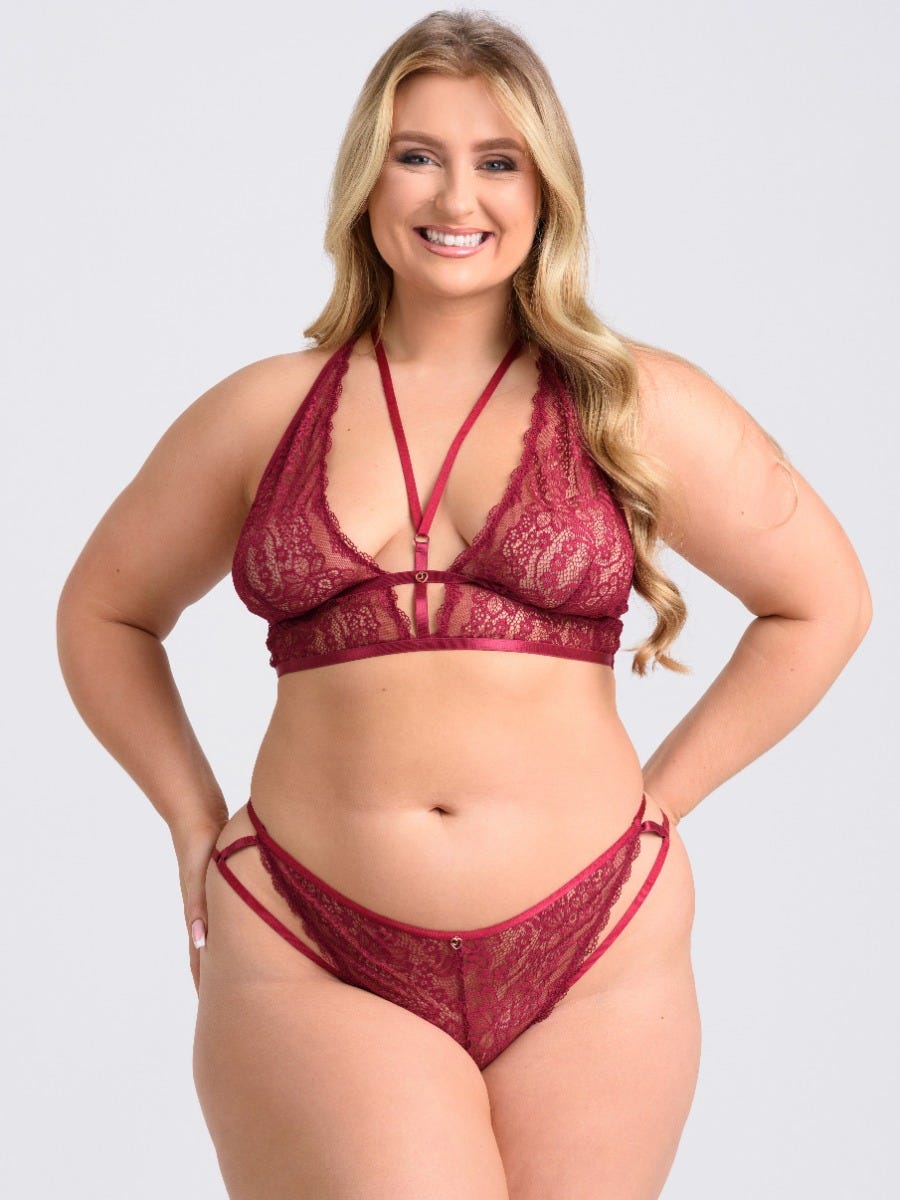 Ensemble 2 pièces ouvert Late Night Liaison bordeaux GT main product photo