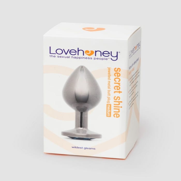 Lovehoney Secret Shine Jewelled Metal Medium Butt Plug 7,6 cm