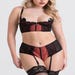 Ensemble 2 pièces ouvert Dark Paradise rouge & noir