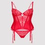 Ensemble guêpière en dentelle rouge Parisienne Charm GT