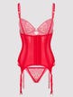 Ensemble guêpière en dentelle rouge Parisienne Charm GT