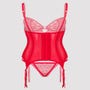 Ensemble guêpière en dentelle rouge Parisienne Charm 