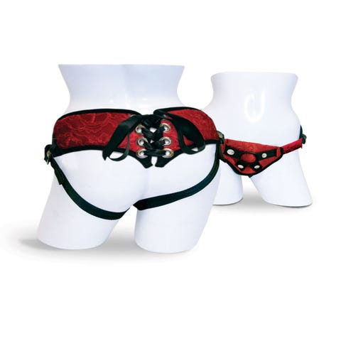 Harnais Sunrise Lace Corsette Strap On
