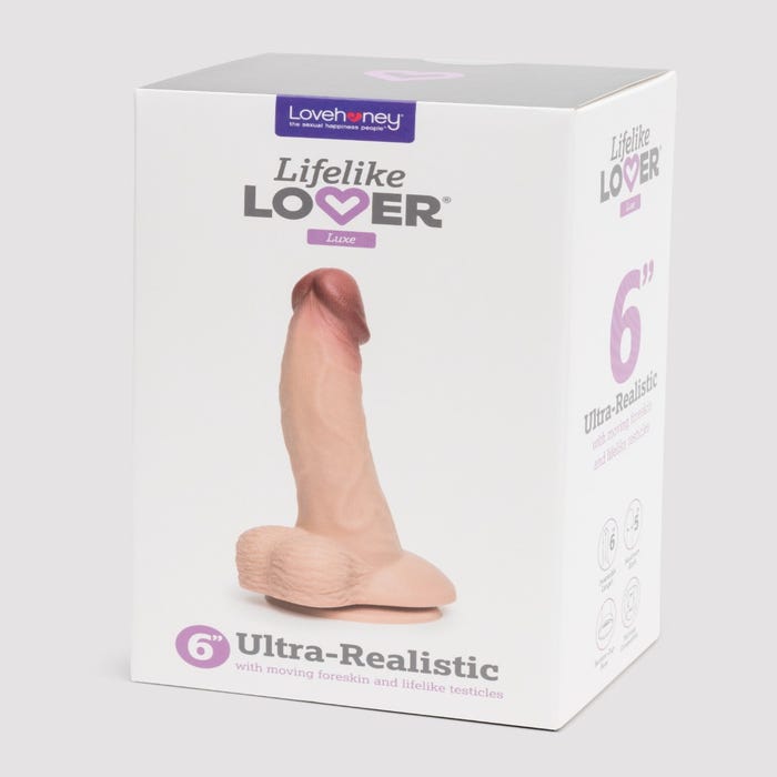 Gode ventouse ultra-réaliste avec prépuce Luxe Lifelike Lover