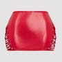 Mini-jupe taille haute rouge effet cuir à lacets Fierce - Taille S