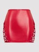 Mini-jupe taille haute rouge effet cuir à lacets Fierce - 1XL/2XL