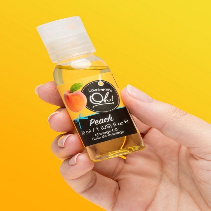 Huile de massage embrassable à la pêche Oh! 30 ml