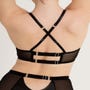 Soutien-gorge zip wetlook et dentelle Fierce