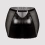 Mini-jupe taille haute effet cuir noir et dentelle à zip Fierce (Medium)