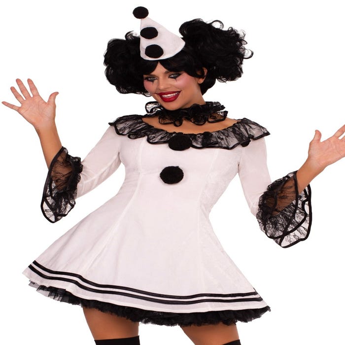 Costume clown Pierrot 3 pièces