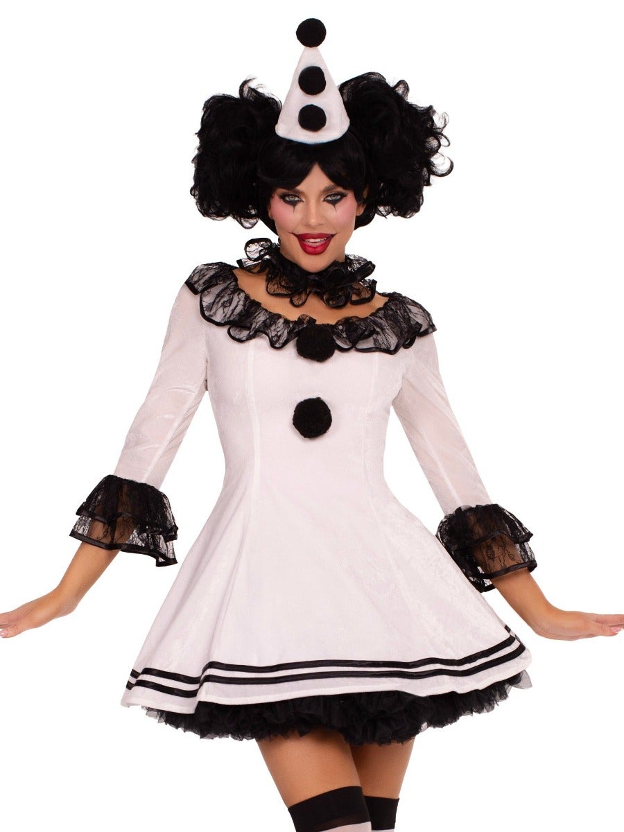 Costume clown Pierrot 3 pièces S/M