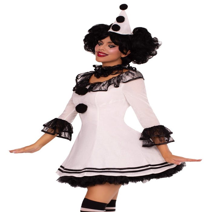Costume clown Pierrot 3 pièces