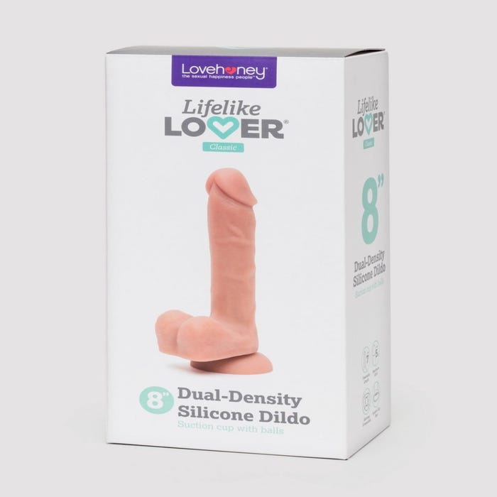 Gode ventouse réaliste 20,3 cm silicone Classic Lifelike Lover chair beige