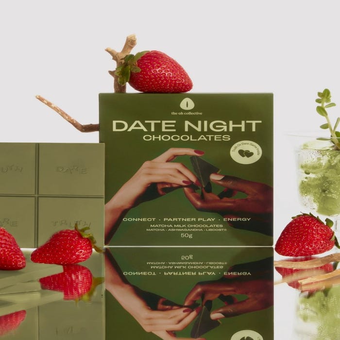 Chocolat aphrodisiaque Date Night fraise matcha
