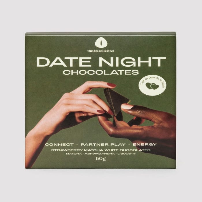 Chocolat aphrodisiaque Date Night fraise matcha
