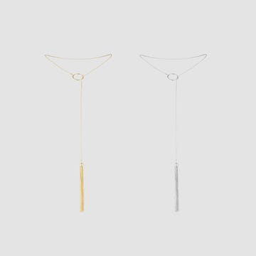 Collier avec Franges en Chaînettes Métalliques Magnifique
