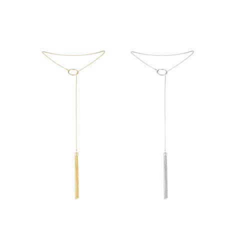 Collier avec Franges en Chaînettes Métalliques Magnifique