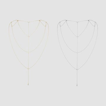 Bijoux Dos et Décolleté en Chaînettes Métalliques Magnifique