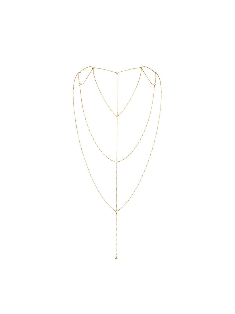 Bijoux Dos et Décolleté en Chaînettes Métalliques Magnifique