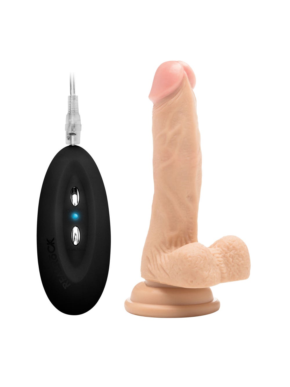 Vibromasseur avec Testicules Réaliste Télécommandé 17,8 cm main product photo