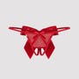 String ouvert rouge scintillant à nœuds en satin – Gifty Red Obsessive