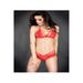 Ensemble 2 Pièces Peafowl Lace Rouge CR3786