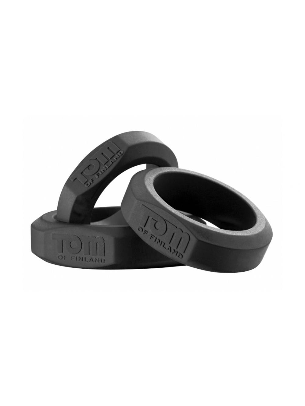 Kit de 3 Cockrings Noirs Silicone main product photo