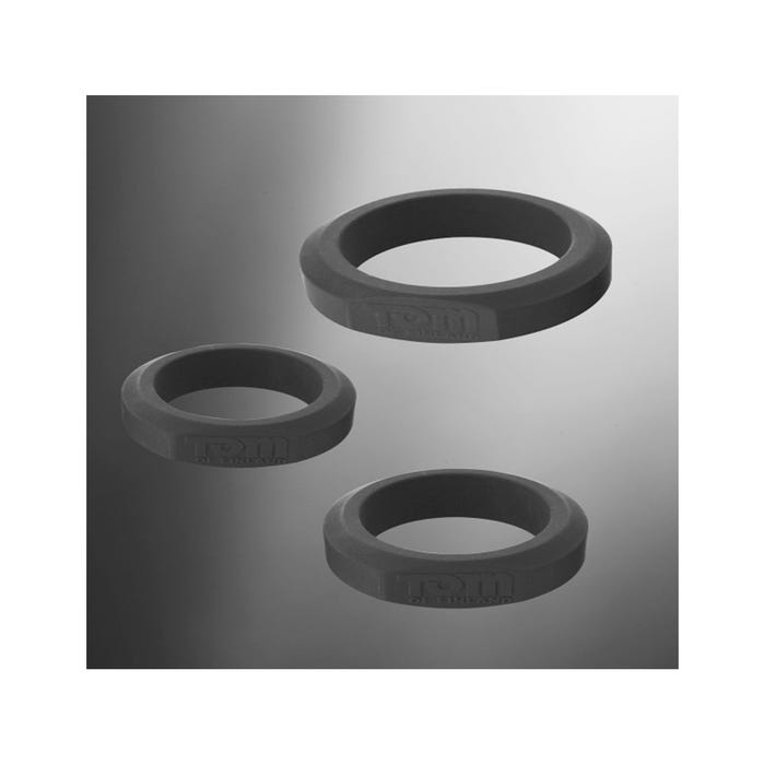 Kit de 3 Cockrings Noirs Silicone