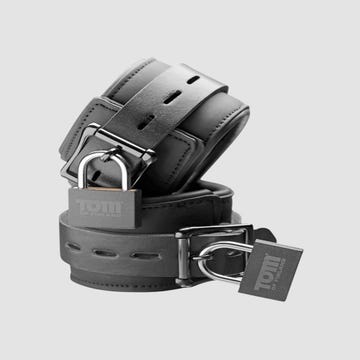 Menottes pour Poignets Noires avec Cadenas