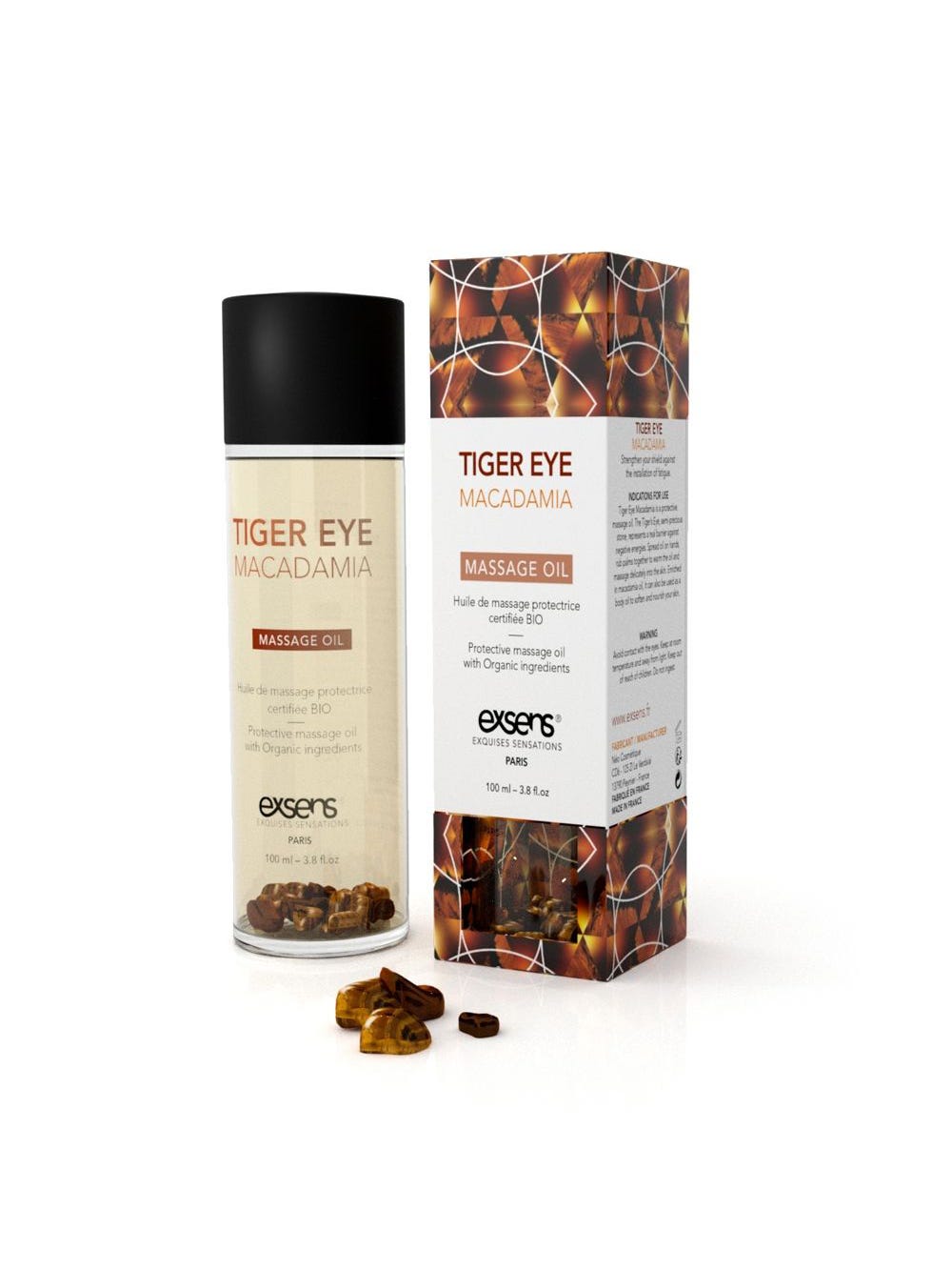 Huile de Massage Protectrice BIO Oeil de Tigre et Macadamia main product photo