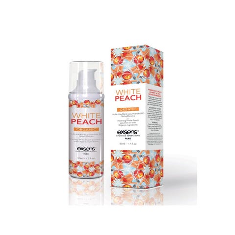 Huile de Massage Chauffante Gourmande BIO Pêche Blanche
