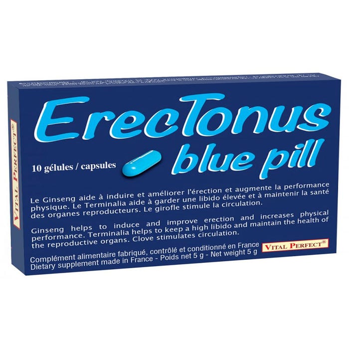 Aphrodisiaque ErecTonus blue pill 10 Gélules