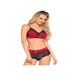 Ensemble 2 Pièces 81546 Satin Rouge et Noir