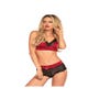 Ensemble 2 Pièces 81546 Satin Rouge et Noir