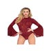 Body 89208 Dentelle à Manches Evasées Rouge