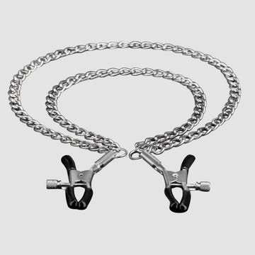Pinces à Seins Ajustables Double Chaînes