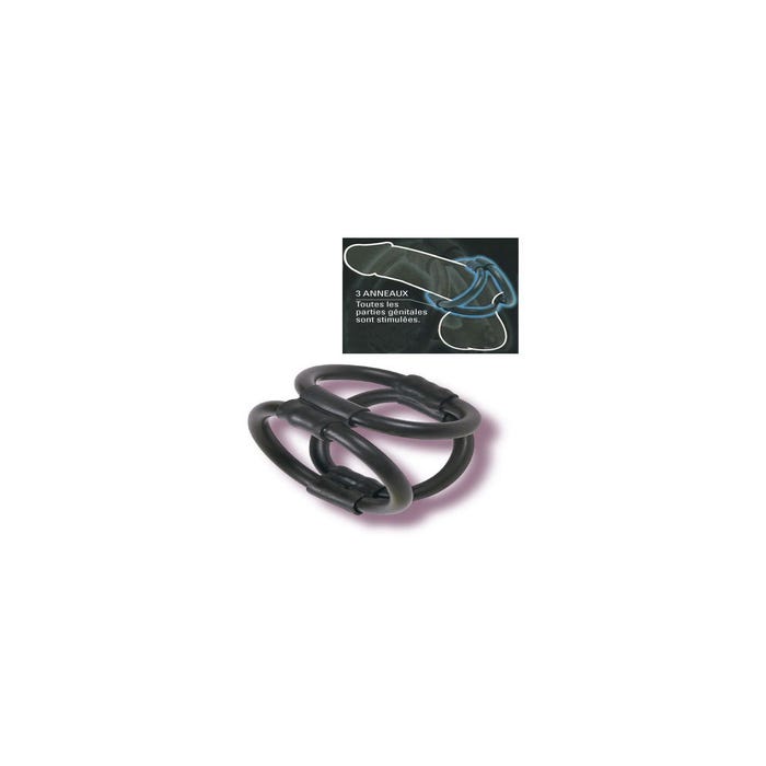 Cockring Tri 3 Ring Cock Cage