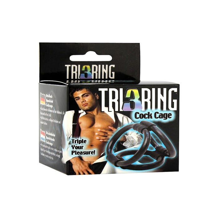 Cockring Tri 3 Ring Cock Cage