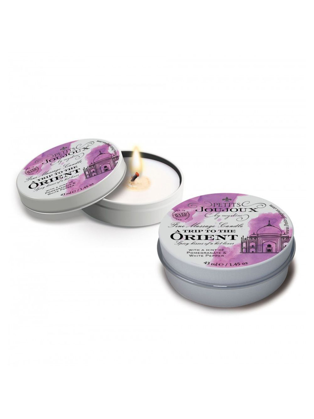 Bougie de Massage Mini A Trip to The Orient Grenade & Poivre Blanc main product photo