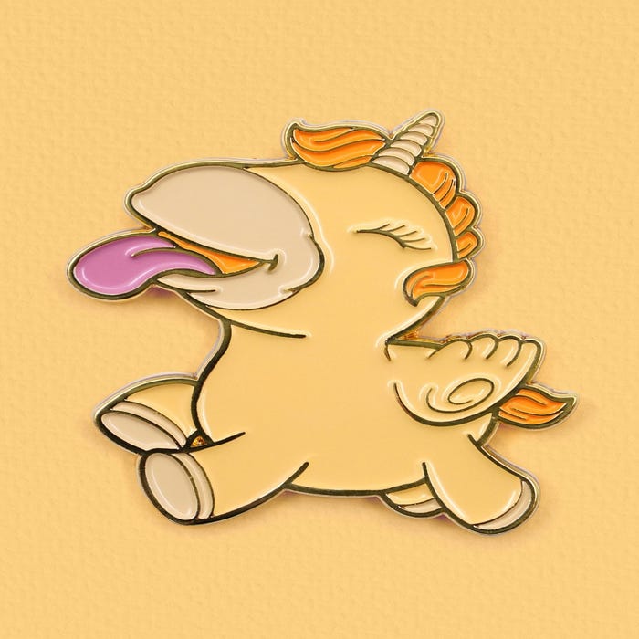 Pin's licorne jaune Unipin Bean Blossom