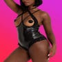 Body seins nus ouvert effet cuir Fierce Romance (One size)