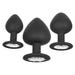 Kit plug anal Silicone Gem 3 pièces