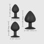 Kit plug anal Silicone Gem 3 pièces