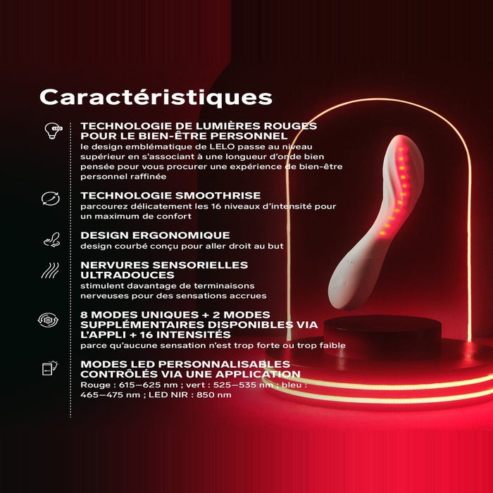 Vibromasseur à lumières LED LELO Mona Spectra