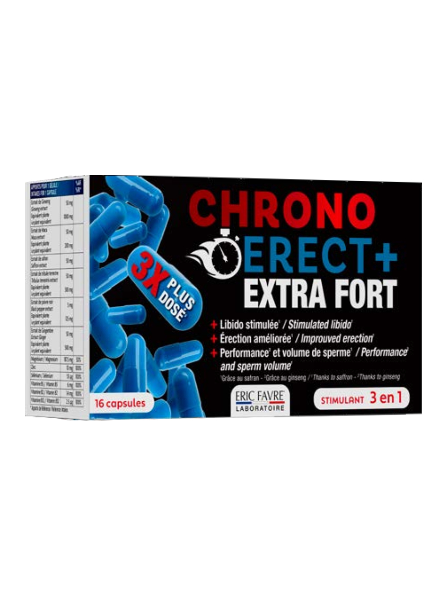 Stimulant sexuel Chronoerect+ Extra fort 16 gélules main product photo