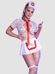 Costume Infirmière Spécialisée 6 Pièces Blanc & Rouge