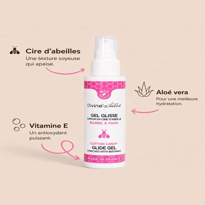 Gel glisse barbe à papa bio 100 ml