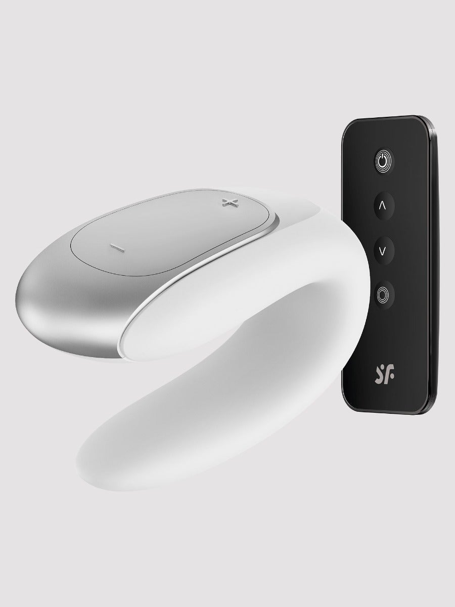 Satisfyer Double Fun stimulateur pour couple connecté blanc