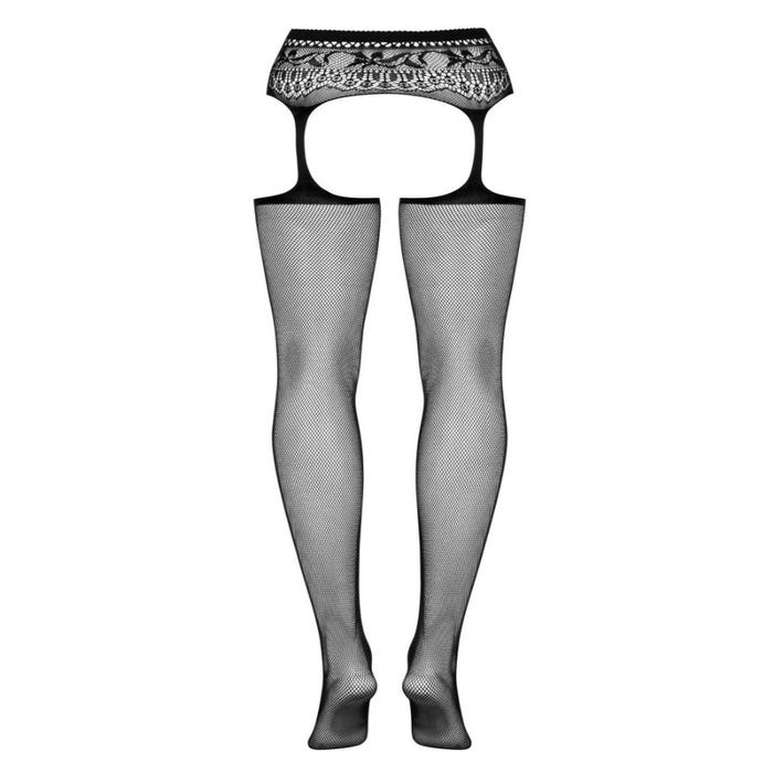 Collant porte-jarretelles S307 noir