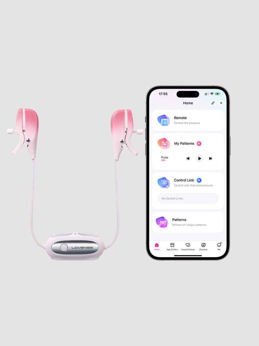 Pinces à tétons vibrantes connectées Lovense Gemini 2